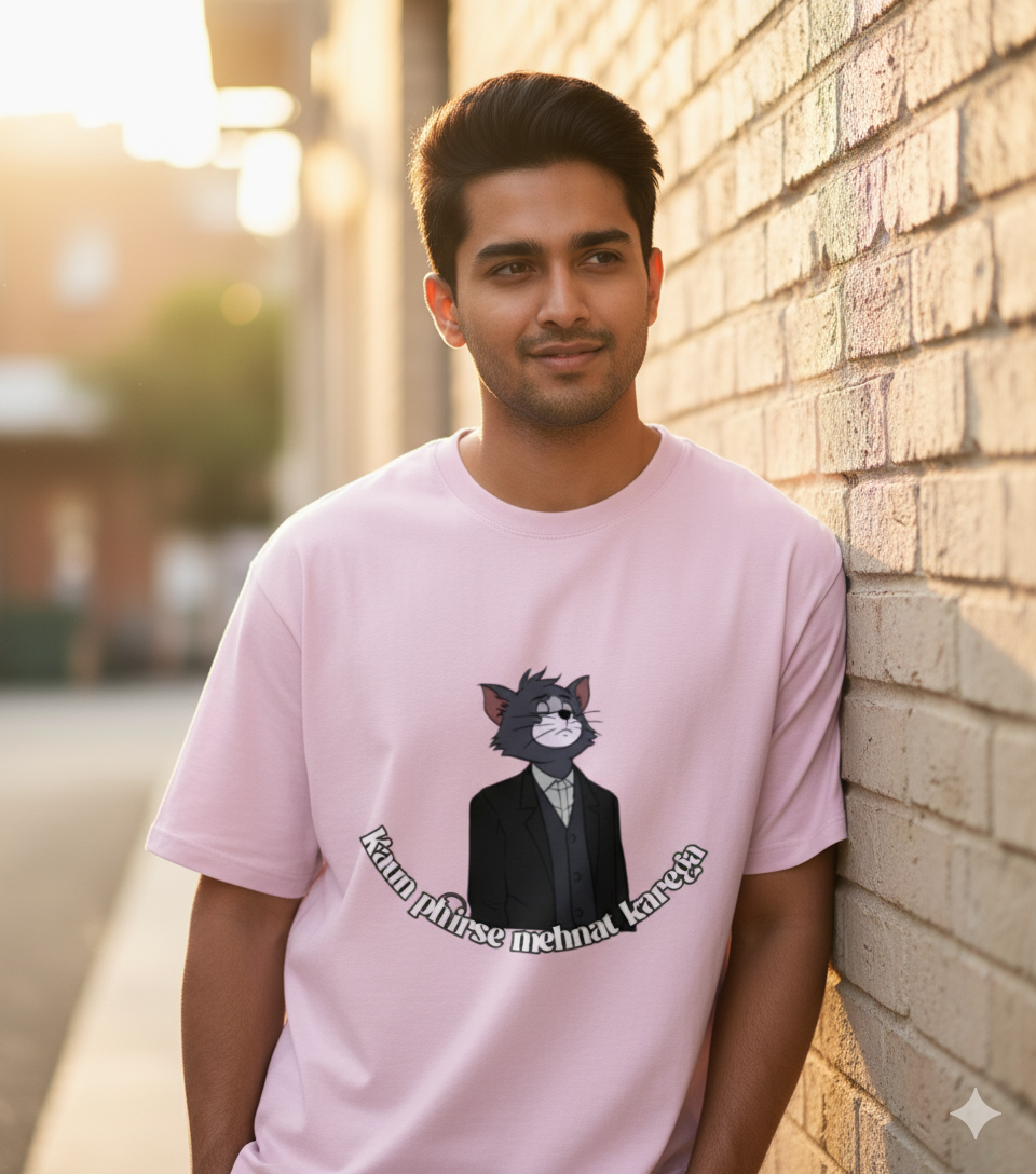 Kaun Phirse Mehnat Kare – Oversized Graphic T-Shirt