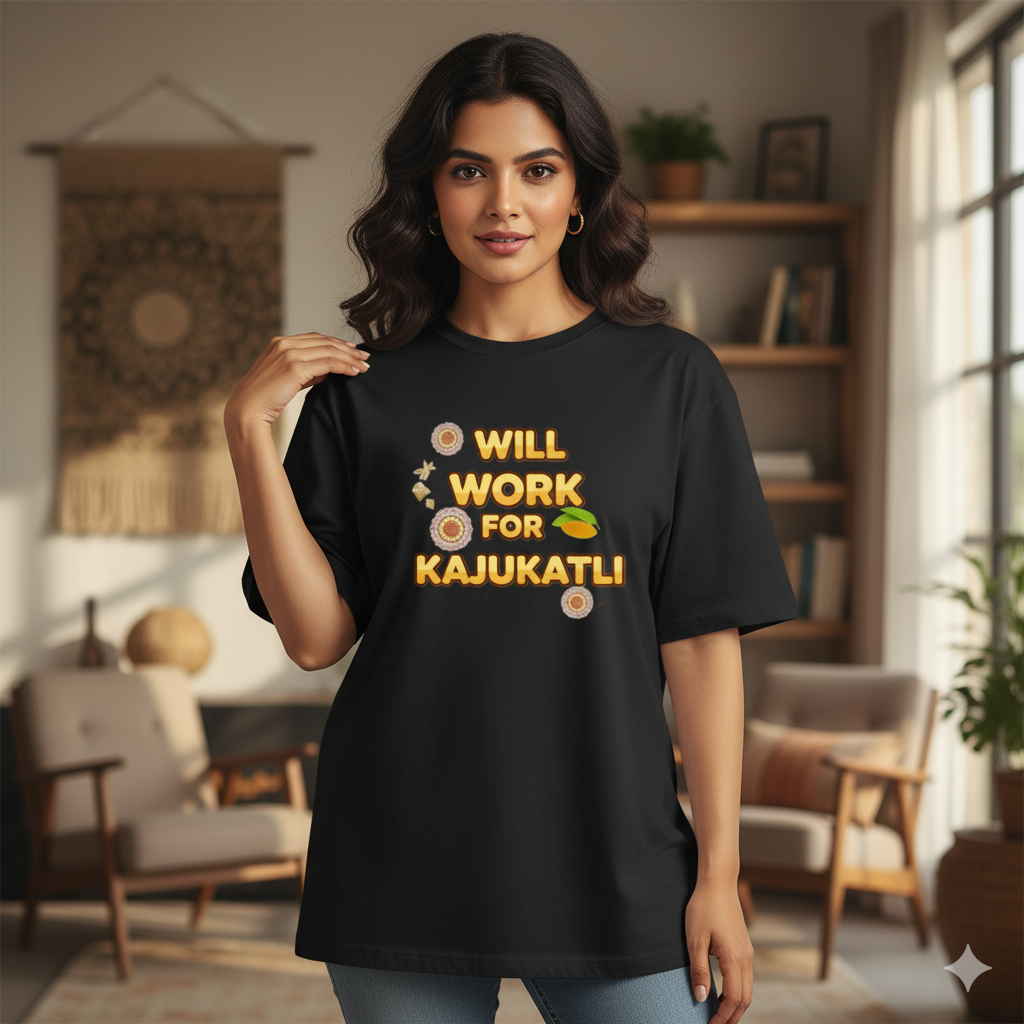 Will work for kajukatli-Unisex Oversized T-Shirt