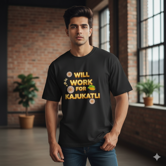 Will work for kajukatli-Unisex Oversized T-Shirt