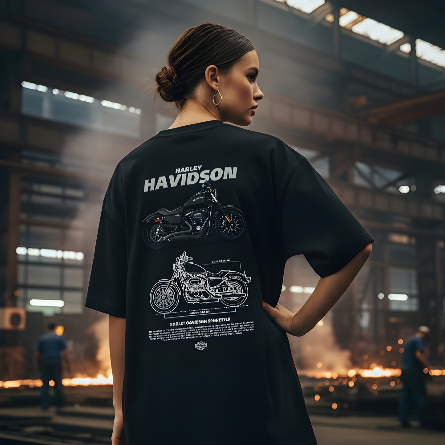 Harley davidson-Unisex Oversized T-Shirt
