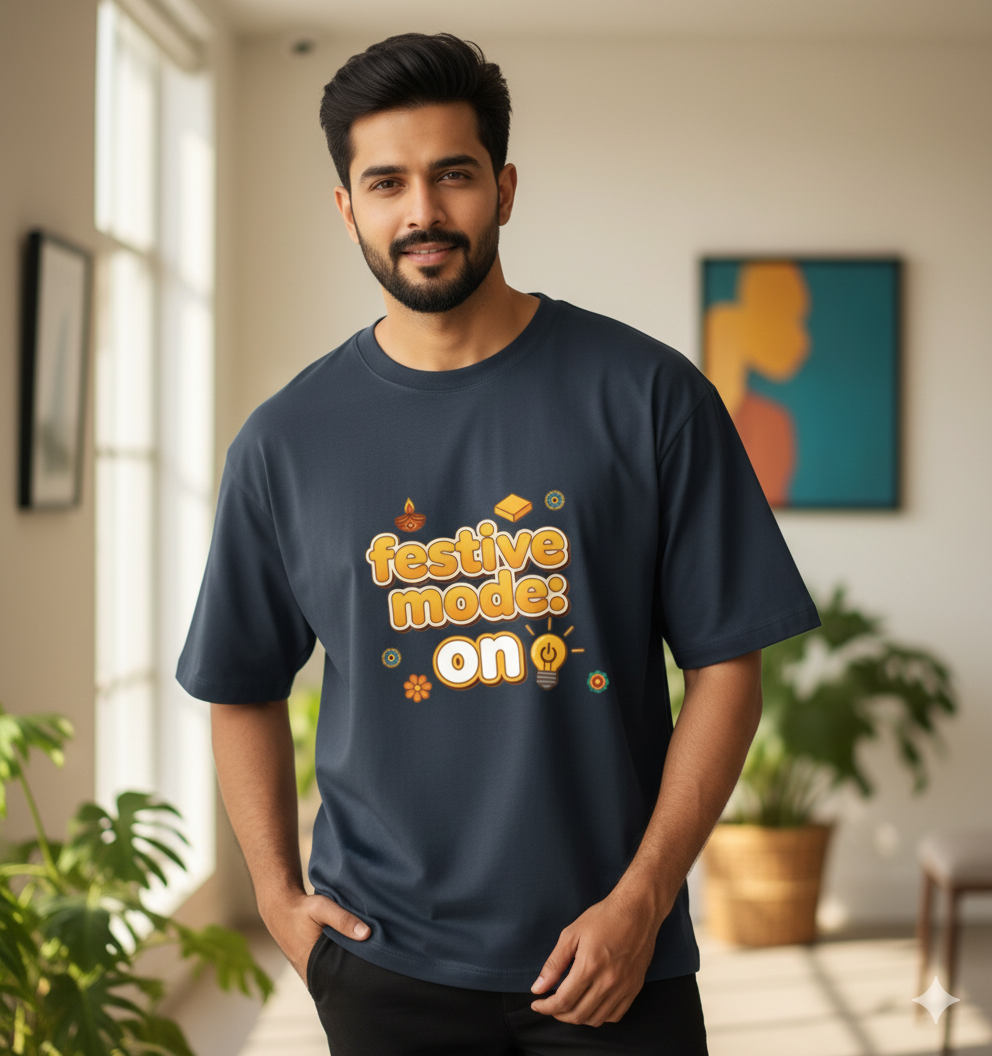 Festive mode ON-Unisex Oversized T-Shirt