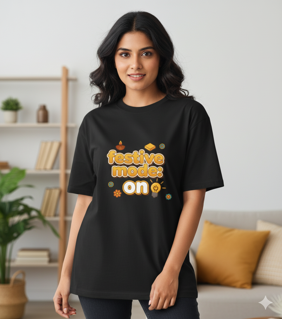 Festive mode ON-Unisex Oversized T-Shirt